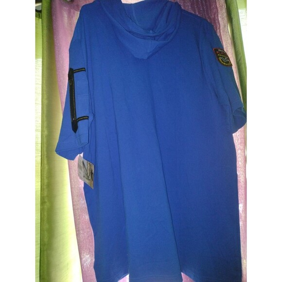 Triple F.a.t Goose Mens Hooded Shirt Short sleeve 2XL Zip Phone pocket Vintage - Picture 10 of 12